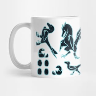 Raptor Family: Inverted Sticker Sheet Mug